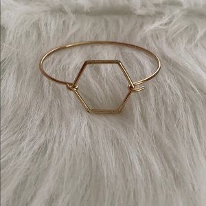 GOLD HEXAGON BRACELET